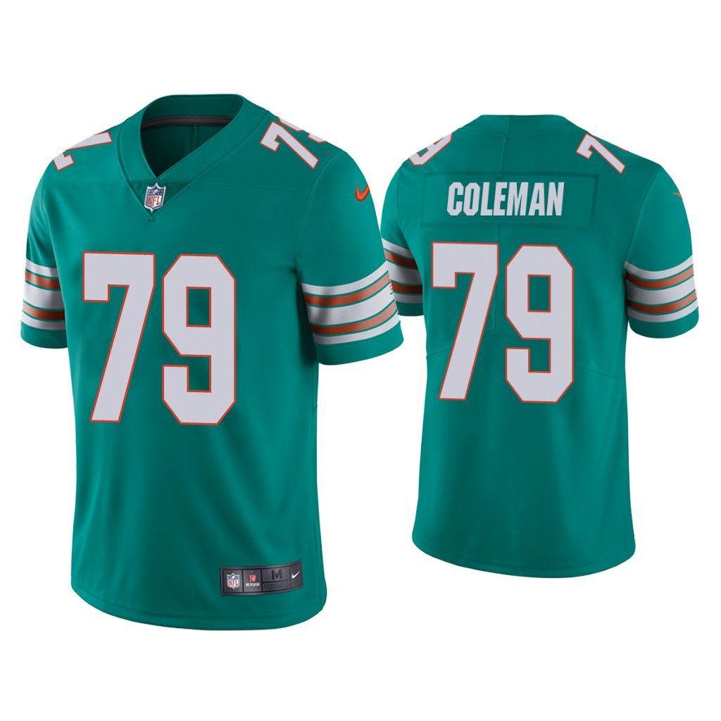 Men Miami Dolphins 79 Larnel Coleman Nike Green Limited NFL Jersey